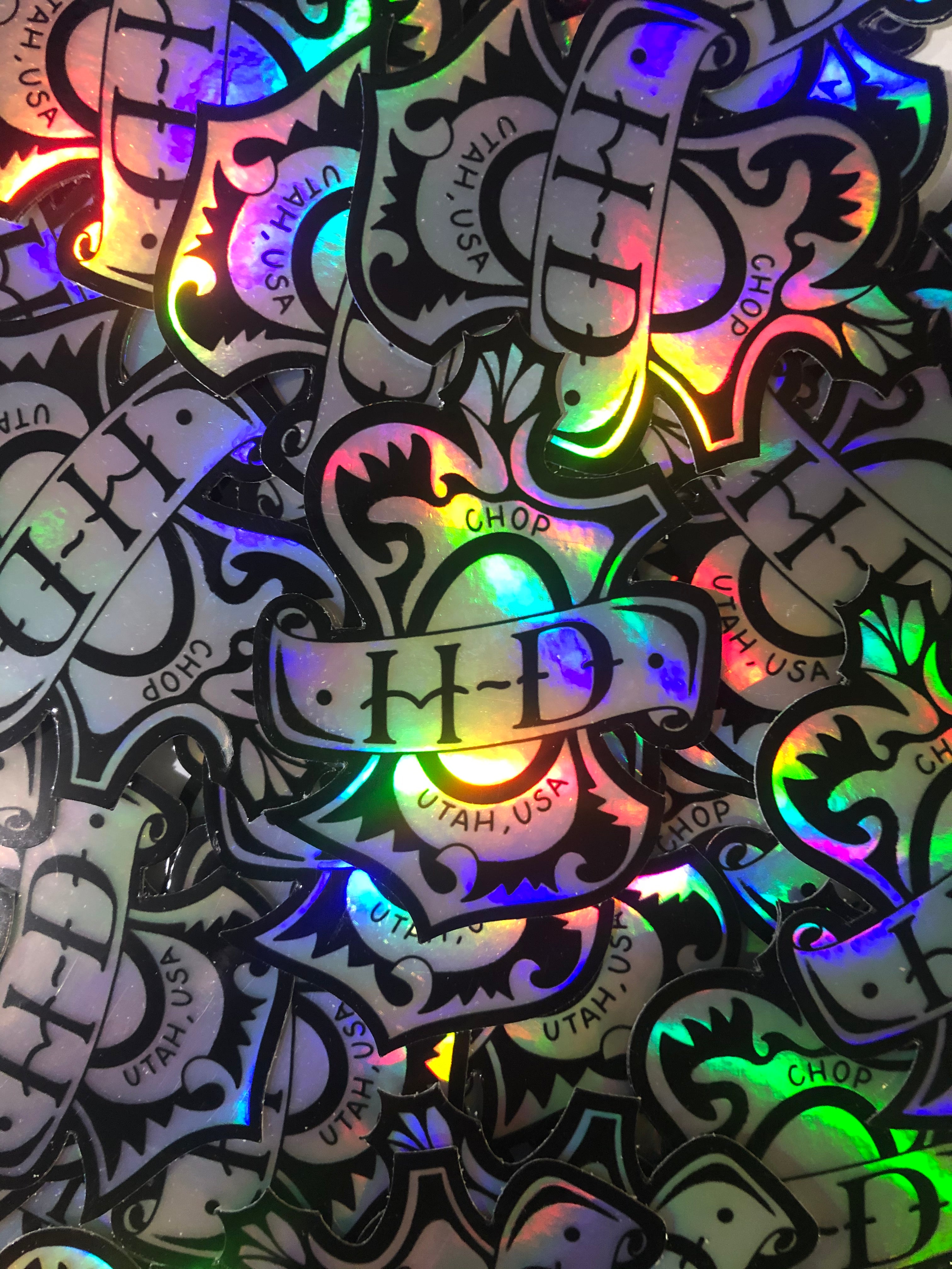Chop HD Holographic sticker
