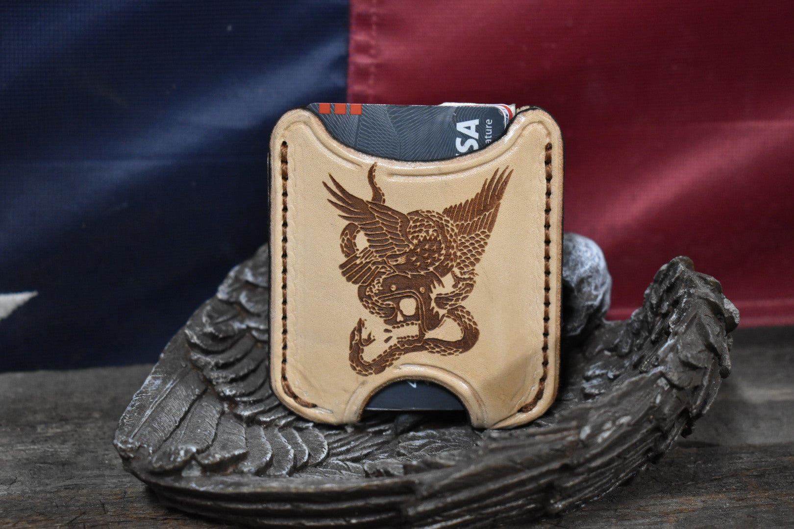 Front Pocket Wallet Skull and Eagle (7 Entries)