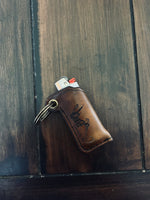 Load image into Gallery viewer, Chop Lighter Leather Keychain (Brown)
